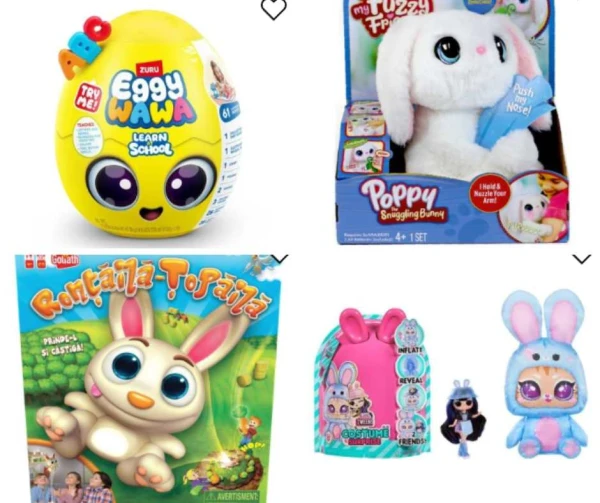 Descoperă 30 de idei de cadouri de Paște pentru copii: jucării, jocuri educative și seturi creative de la Noriel. Primești 7% cashback prin CashClub și transformi fiecare cadou într-o alegere